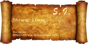 Streng Ilona névjegykártya